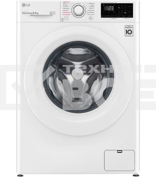 Стиральная машина LG F2V3GS3W белый, загрузка фронтальная 8,5 кг, 1200 об/мин., класс: А