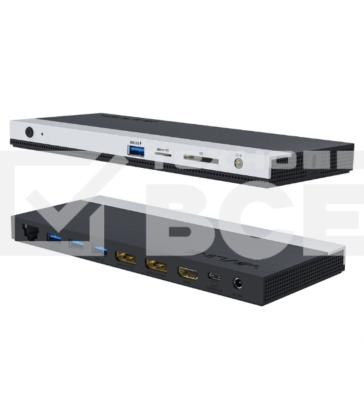 Док-станция Docking Station WAVLINK USB-C 4K Universal /85W PowerDelivery/2xUSB3.0/2xUSB2.0/1xUSB C/1xDP 4K 30HZ/1xHDMI 4K 30HZ/1xVGA/1xGigabit LAN/1xAudio In/Out/1xSD/Micro SD CardReader