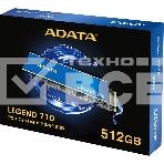 Накопитель SSD ADATA LEGEND 710, 512Gb, PCIe 3.0 x4, M.2 2280, NVMe, R/W 2400/1600, с радиатором, фото7