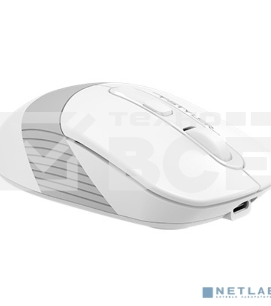Мышь беспроводная A4Tech Fstyler FB10C белый/серый, 2000 dpi, радиоканал, Bluetooth, USB, кнопки - 4