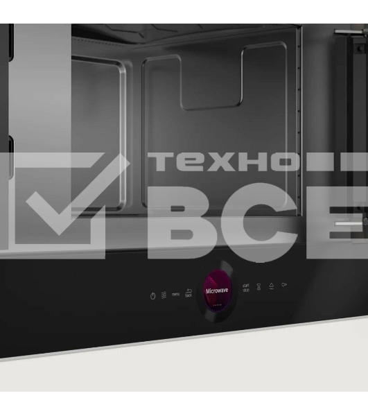 Встраиваемая микроволновая печь Bosch BFR7221B1 900Вт, 5 режимов, инвертер, 21 л, черный, петли справа