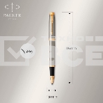Набор ручек Parker IM Core TK223 (CW2093217) Brushed Metal GT подар.кор. ручка роллер, ручка шариковая сменный стержень 1стерж. кругл., фото5