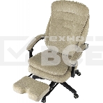 Кресло руководителя Бюрократ T-9950MSG-F Fabric песочный Light-21, крестов. пластик, подст. для ног, фото5