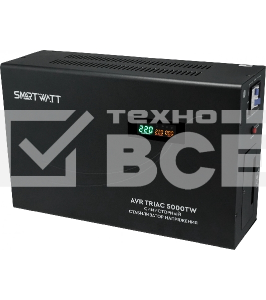 Стабилизатор напряжения Smartwatt AVR Triac 5000TW 5000ВА черный