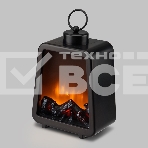 Светодиодный камин Лофт с эффектом живого огня 17х10х24,5 см, с USB, черный NEON-NIGHT, фото 1