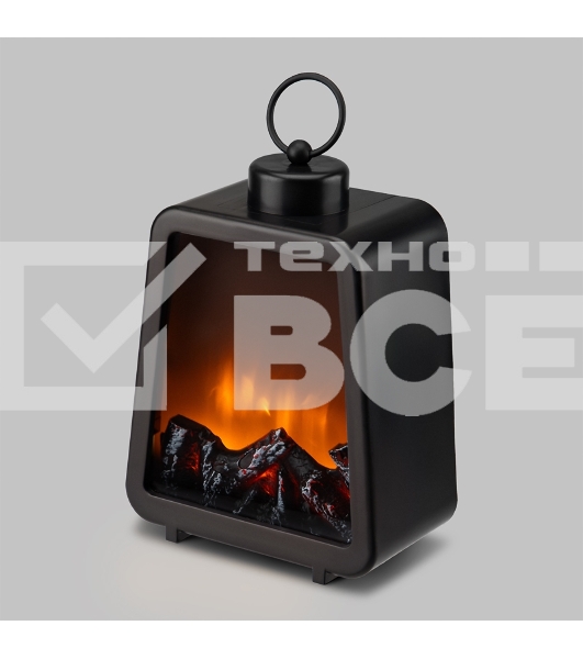 Светодиодный камин Лофт с эффектом живого огня 17х10х24,5 см, с USB, черный NEON-NIGHT