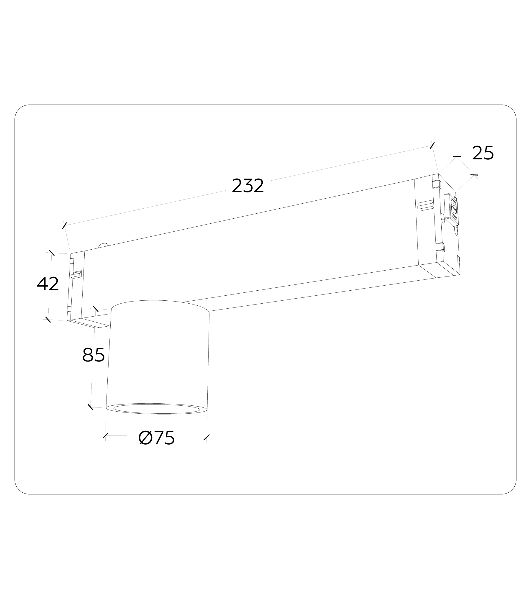 Управляемый светодиодный светильник для шинопровода Magnetic Ambrella light GL1242 BK черный IP20 7W 3000K-6400K 220V 24° D75*85 (Без ПДУ)