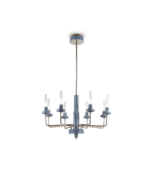 Люстра Ambrella light LH53126/8 GD/WH/GB золото/белый/серо-синий 13W 3000K D720*1120