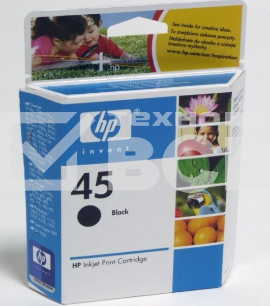 Картридж струйный HP №45 51645AE черный для HP DJ 7xxC/815C/880C/895C/9xxC/112xC/1220/6122/6127 (930стр.)