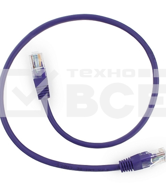 Патч-корд UTP Cablexpert кат.5e, 0.25м, литой, многожильный (фиолетовый)