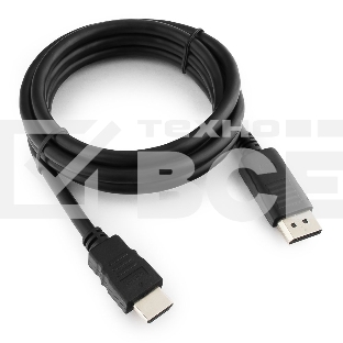 Кабель DisplayPort-HDMI Gembird/Cablexpert 1,8м, 20M/19M, черный, экран, пакет (CC-DP-HDMI-6)