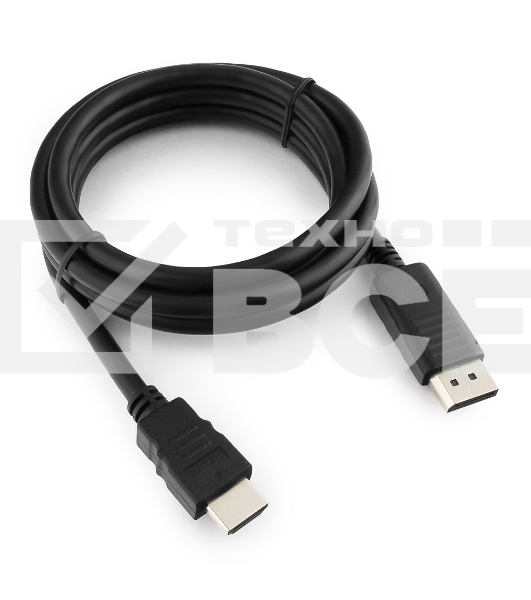 Кабель DisplayPort-HDMI Gembird/Cablexpert 1,8м, 20M/19M, черный, экран, пакет (CC-DP-HDMI-6)