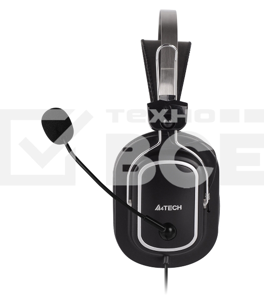 Наушники с микрофоном A4Tech HU-50 черный 2м накладные USB оголовье