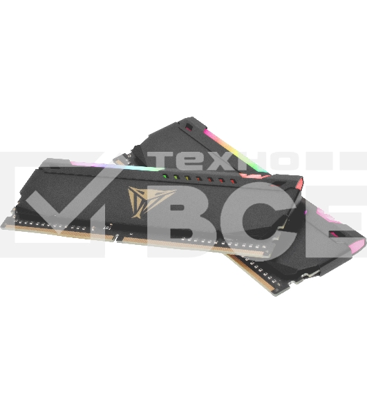 Оперативная память Patriot Viper Steel, DDR4, 16GB (2x8GB), 3200MHz, CL18, с радиатором, RGB, черный