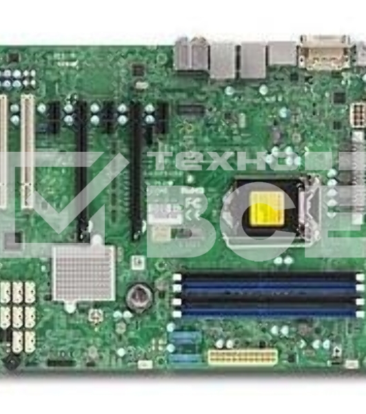Материнская плата Supermicro MBD-X11SAE-B, LGA1151, Intel C236, 4xDDR4, 8xSATA, 1xM.2, 2xPCIe 3.0 x16, 3xPCIe 3.0 x1, 2xPCI, 2x1Gb LAN, 2xUSB-A 2.0, 2xUSB-A 5Gbps, 2xUSB-A 10Gbps, 1xDVI-D, 1xDP, 1xHDMI, COM-порт, ATX