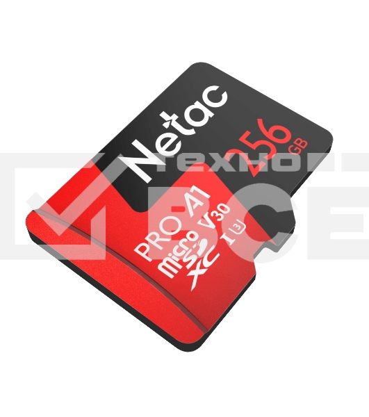 Флеш Карта MicroSD card Netac P500 Extreme Pro 256GB, retail version w/SD adapter
