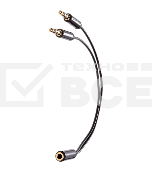 Кабель-адаптер  2*3.5ST(M)/3.5 ST(F), 0.2м, Telecom PRO <TAV205M-0.2M>