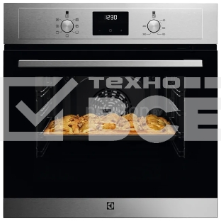 Встраиваемый духовой шкаф Electrolux EOF3H50BX 60 см, 72 л, 8 режимов, 59.4x59.5x56.9 см, очистка паром, нер. сталь