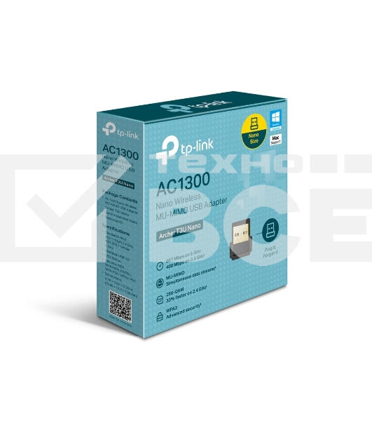 Ультракомпактный Wi-Fi USB-адаптер TP-Link Archer T3U Nano AC1300 с поддержкой MU-MIMO