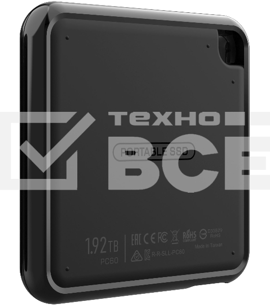 Твердотельный диск 2TB Silicon Power PC60, External, USB 3.2 Type-C [R/W - 540/500 MB/s] черный