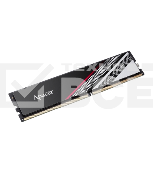 Оперативная память Apacer Tex, DDR4, 32GB (1x32GB), 3200MHz, CL16, UDIMM, с радиатором, серебристый, черный