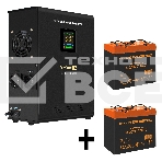 Комплект ИБП EX296001RUS + батарея 55Aч EX285652RUS 2шт (инвертор, синус, для котла, настенный) ExeGate FineSine SX-2000.LCD.AVR.2SH <2000VA/1400W, чистая синусоида, цветной LCD-дисплей, AVR, 2*Schuko, линейно-интерактивный, крепление настенное/универсаль, фото2