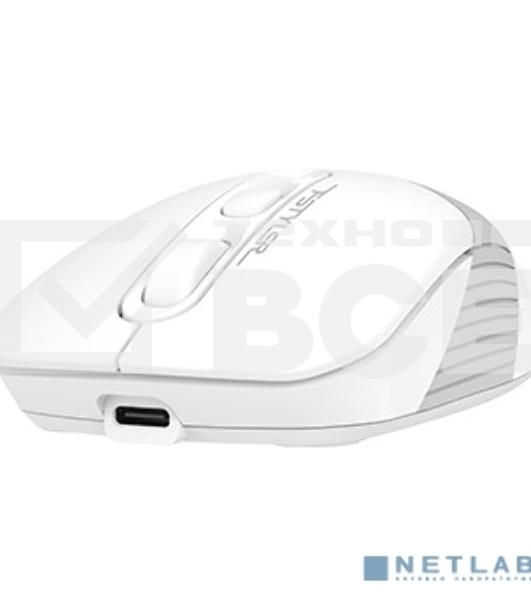 Мышь беспроводная A4Tech Fstyler FB10C белый/серый, 2000 dpi, радиоканал, Bluetooth, USB, кнопки - 4