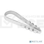 Дюбель-хомут EKF plc-ncc-19x25w для круглого кабеля (19-25 мм) белый (100 шт.) EKF PROxima, фото 1