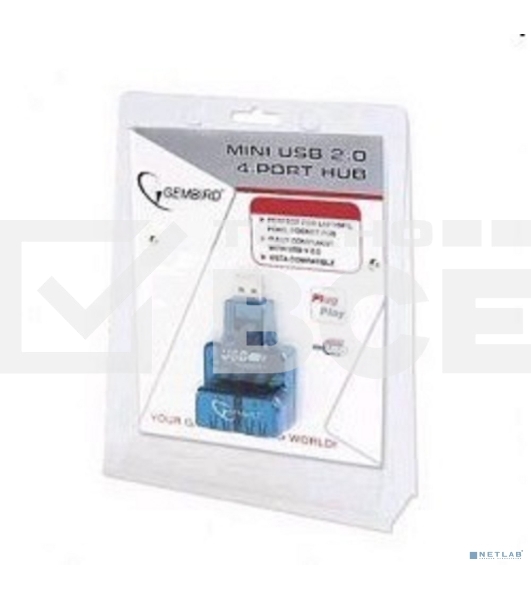 Контроллер GEMBIRD  HUB USB2.0 Mini 4-port UHB-CN224