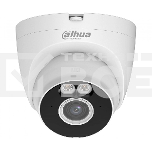 Уличная купольная IP-видеокамера DAHUA DH-IPC-T4AP-PV-0280B Smart Dual Light 4Мп, 1/3” CMOS, объектив 2.8мм, видеоаналитика ИК 30м, LED 30м, микрофон, динамик, Wi-Fi 2.4ГГц, IP67, металл пластик