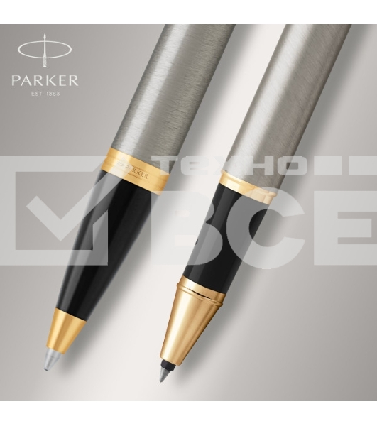 Набор ручек Parker IM Core TK223 (CW2093217) Brushed Metal GT подар.кор. ручка роллер, ручка шариковая сменный стержень 1стерж. кругл.