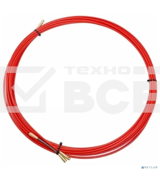 Протяжка кабельная Rexant (47-1005) (мини УЗК в бухте), стеклопруток, d=3,5мм, 5м КРАСНАЯ