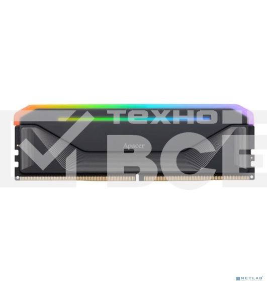 Оперативная память Apacer Nox, DDR5, 32GB (1x32 GB), 6000 MHz, CL38, DIMM, радиатор, RGB, черный