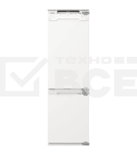 Встраиваемый холодильник Gorenje NRKI517E82WF, полезный объем 244 л, электронное управление, цифровой дисплей, автоматическое размораживание No Frost, быстрое замораживание, интенсивное охлаждение, зона свежести с контролем влажности, инверторный компрессор, энергоэффективность А+