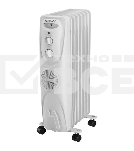 Обогреватель масляный Engy EN-1307F Classic (7 секций), белый, 2000 Вт, 25 м2, термостат