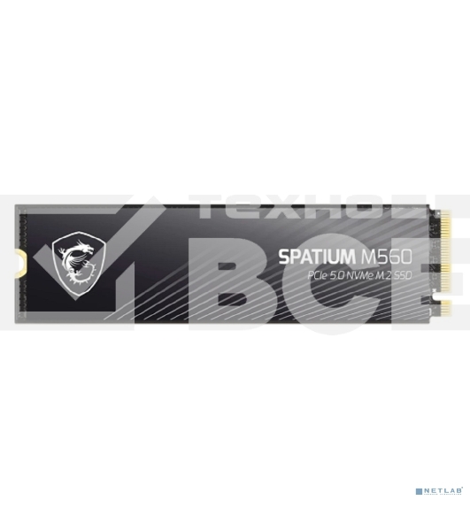 Накопитель SSD MSI M.2 2280 2Tb SPATIUM M560 Client SSD S78-440Q940-P83, PCIe Gen4x4 with NVMe, 3D TLC, R/W 4900/4400