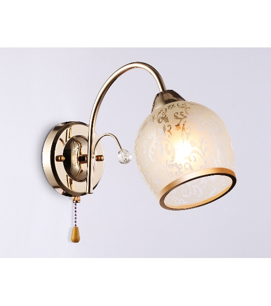 Светильник Ambrella light TR3195 GD/CL/FR золото/прозрачный/белый матовый E27 max 40W 190*110*290