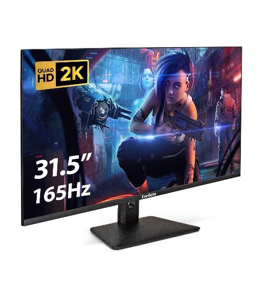 Монитор 31.5' ExeGate Combat EG3207T IPS 2560x1440, 165 Гц, 1 мс, 16:9, 300 кд/м², 2xHDMI 2.0, DP 1.4, USB, 3.5 Jack, динамики (2x3 Вт), FreeSync, Flicker-free, Low Blue Light, VESA 75x75, черный
