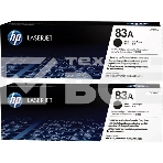 Картридж лазерный двойная упаковка Hewlett-Packard HP 83A CF283AD черный для LaserJet Pro MFP M125/M127 2 х 1500стр., фото 1