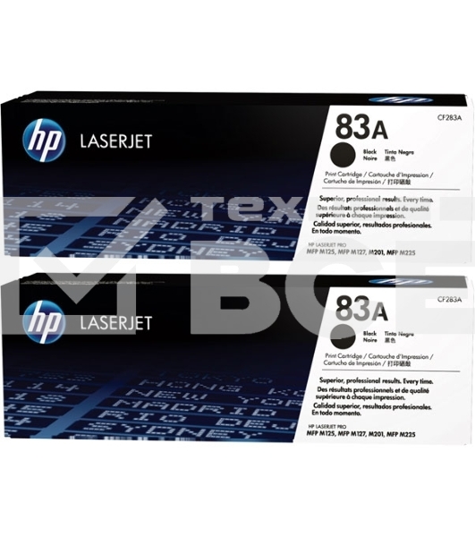 Картридж лазерный двойная упаковка Hewlett-Packard HP 83A CF283AD черный для LaserJet Pro MFP M125/M127 2 х 1500стр.