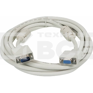 Кабель-удлинитель SVGA Ningbo VGA HD15 (m)/VGA HD15 (f) 3м феррит.кольца