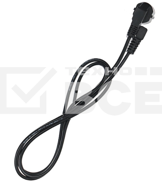Кабель компьютер - розетка угловой 220V <1.8м> (Европейский стандарт) <TP021DA-1.8-BK>
