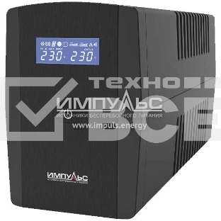 Источник бесперебойного питания Импульс ЮНИОР СМАРТ 1500, 1500/900 ВА/Вт, LCD, USB, RJ11/RJ45, IEC-C13x6