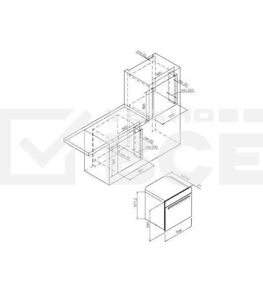 Встраиваемая электрическая духовка Graude BK 60.2 S 