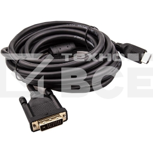 Кабель HDMI AM/DVI(24+1)M, 5м, CU, 1080P@60Hz, 2F, VCOM <CG484GD-5M>