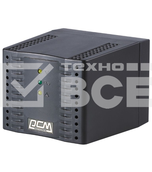 Стабилизатор напряжения Powercom Voltage Regulator, 3000VA, Black, Schuko