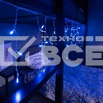 Новогодние светоукрашения NEON-NIGHT (255-013) Гирлянда Айсикл {(бахрома) светодиодный, 1,8 х 0,5 м., белый провод, 220В, диоды синие}, фото2