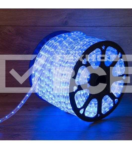 Дюралайт LED, постоянное свечение (2W) - синий Эконом 24 LED/м, бухта 100м