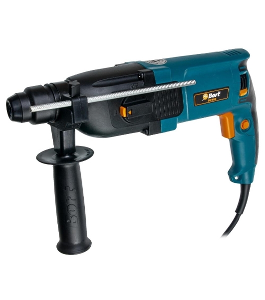 Перфоратор электрический Bort BHD-800N (мощность 900 Вт; скорость вращения 0-900 об/мин; сила удара 3,5 Дж; патрон SDS+; набор аксессуаров 10 шт)