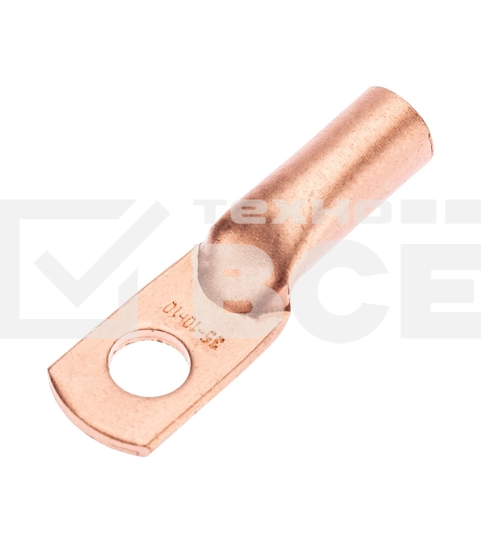 Наконечник медный ТМ 35-10-10 (35мм² - Ø10мм) (в упак. 50 шт.) Rexant